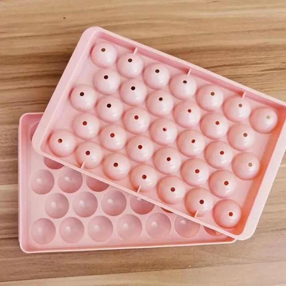 Pink Ice Cube Trays For Ice Ball Mold Mini Round Circle